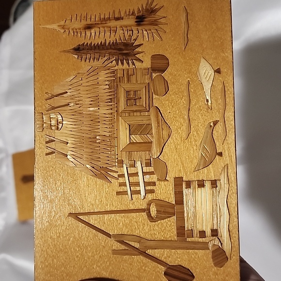 Vintage Stara Zagrida Handemade With Straw Wood Wall Plaues Set Of Three - Picture 5 of 11